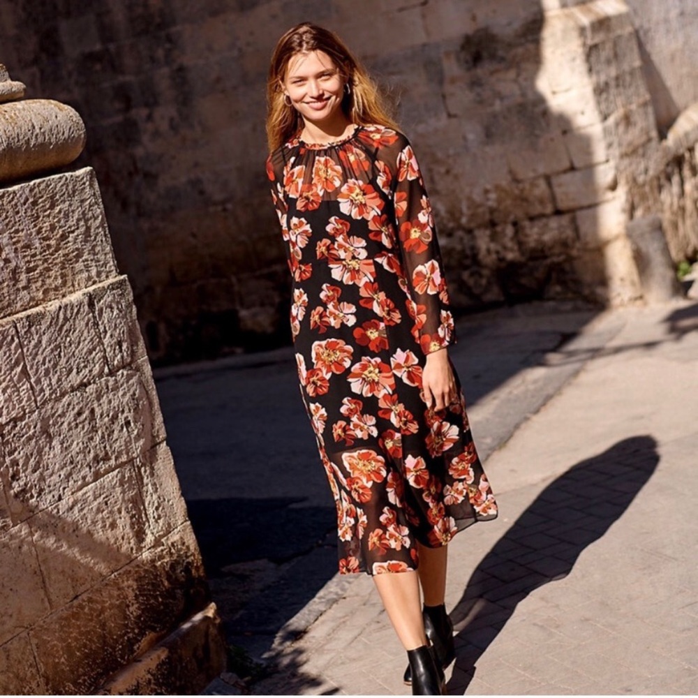 Madewell shirred midi dress